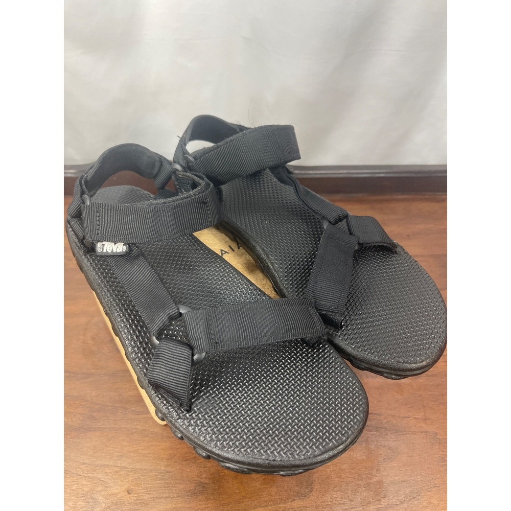 Teva Men's Size 9 1535 Black Storm Hiking Trail Sandals Black Straps
